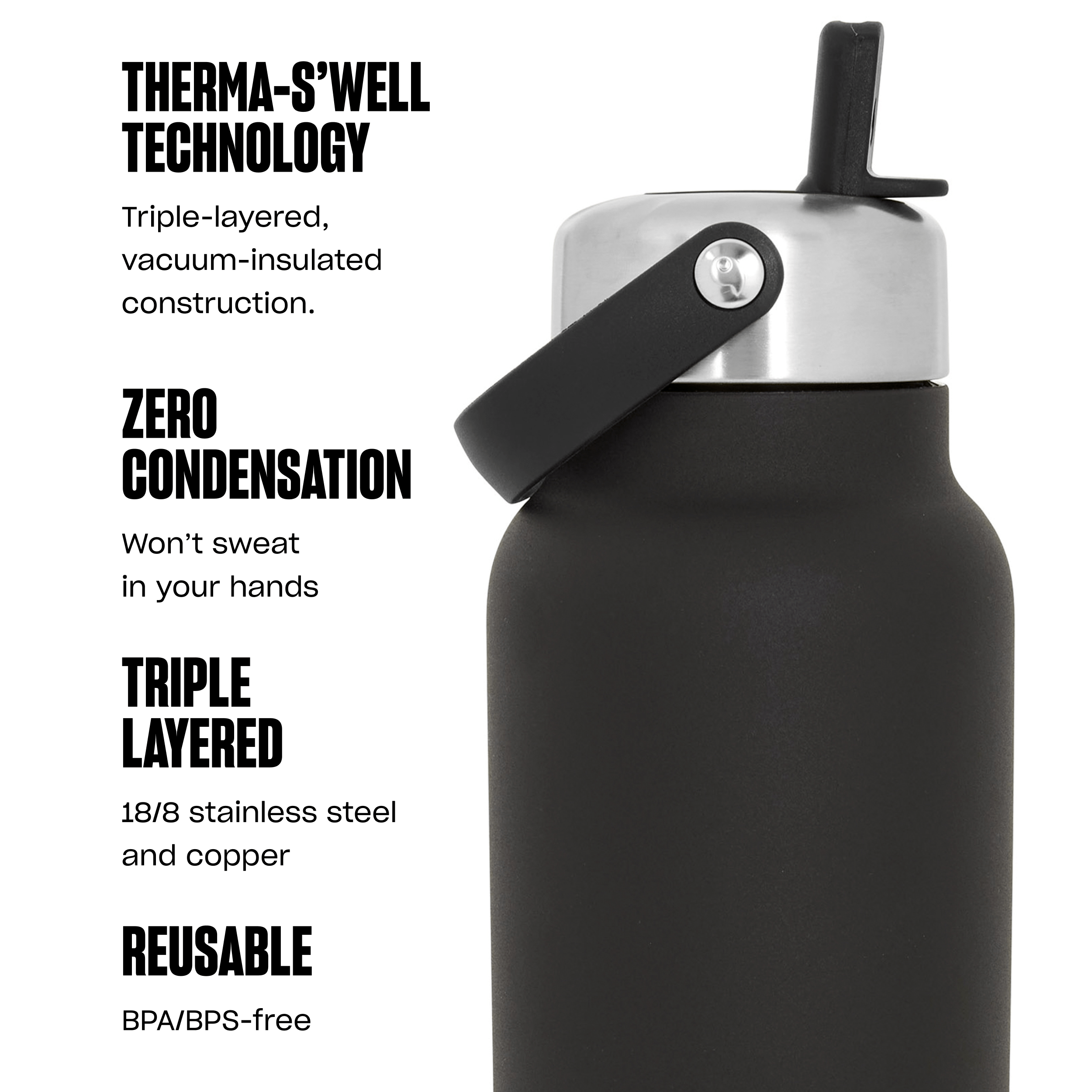 Features and benefits Explorer with Flip Straw 40oz Infographic