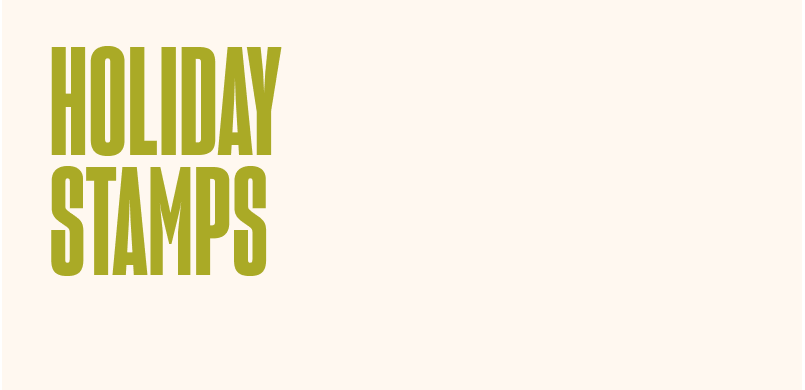 Holiday Stamps Color Printed Graphics