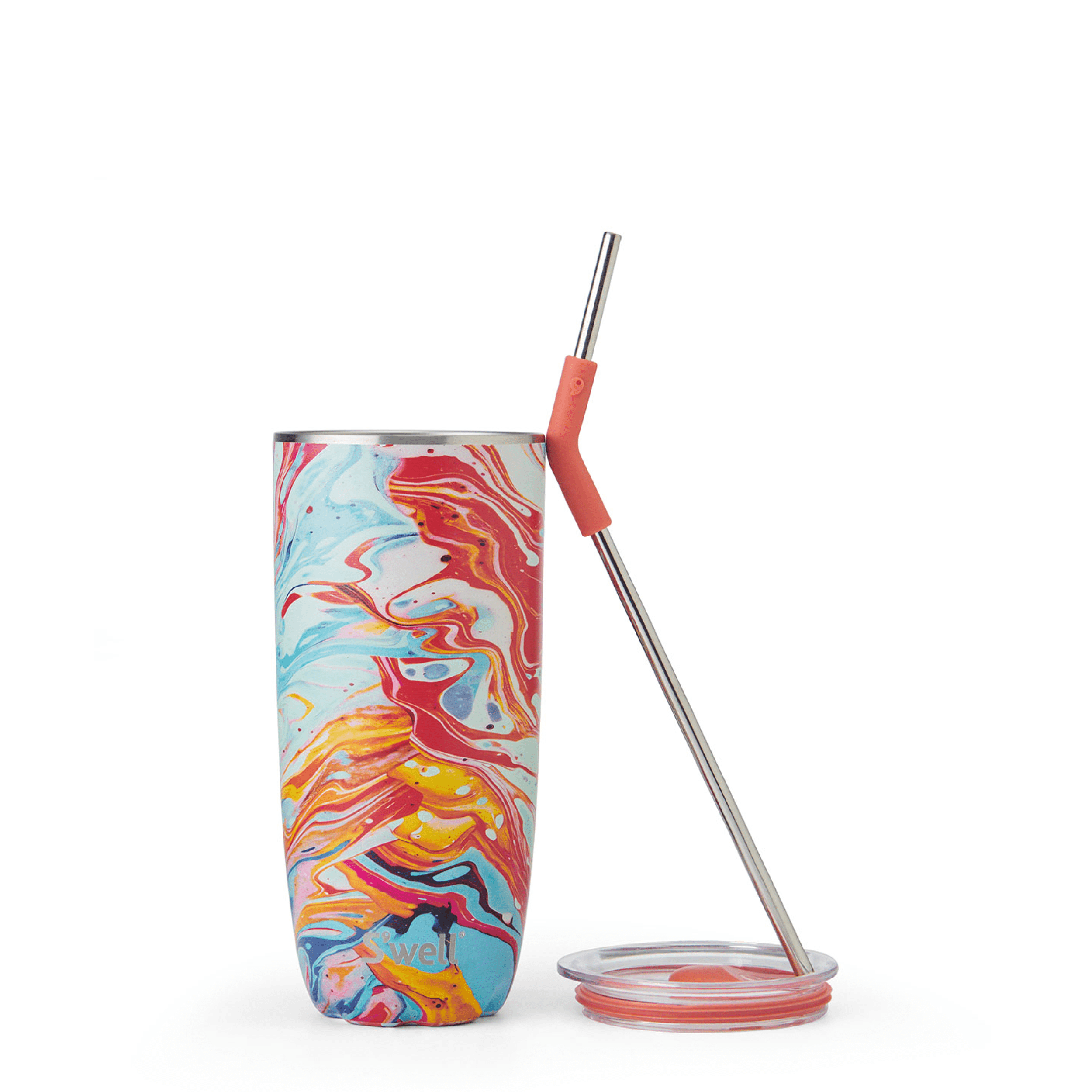 #color_Marble Swirl | 24oz Tumbler with Straw