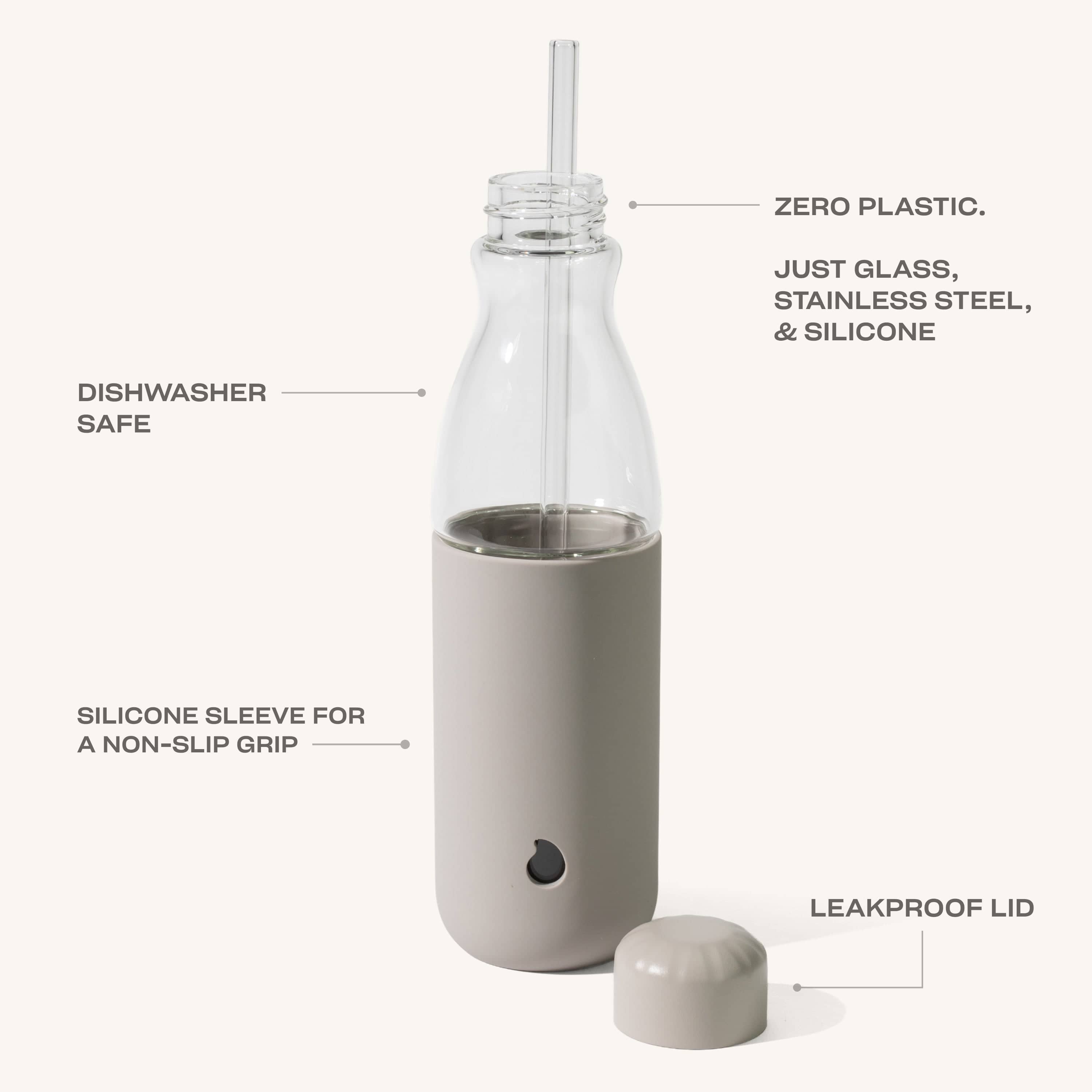 Glass Original Bottle 18oz | Plastic Free Water Bottle
