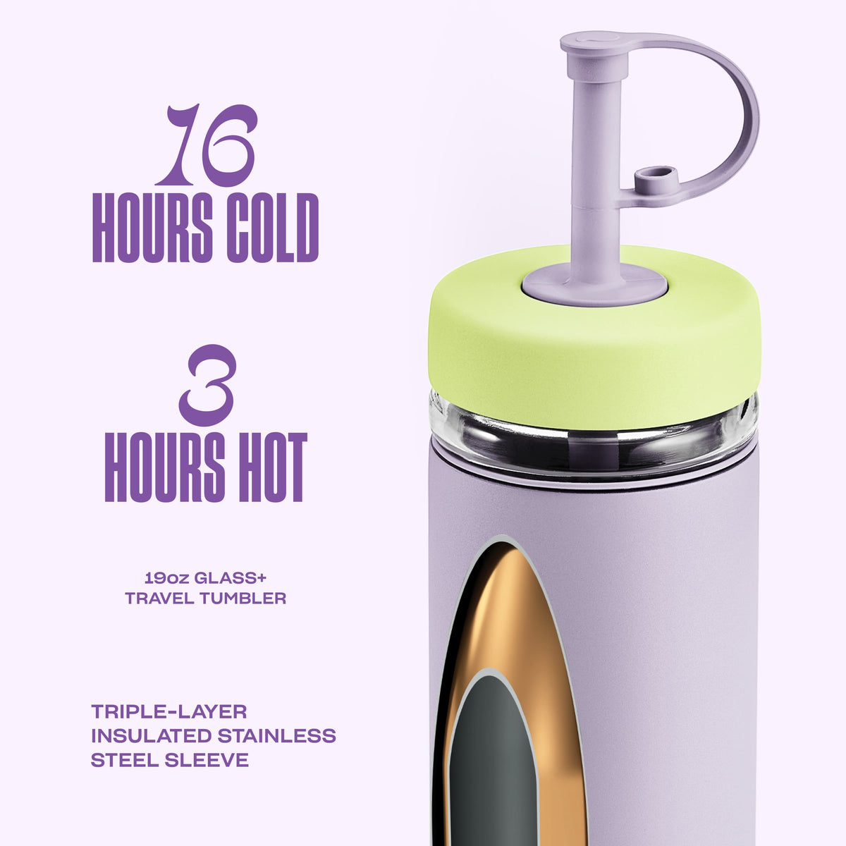 Glass+ Travel Tumbler with Straw Lid | 19oz